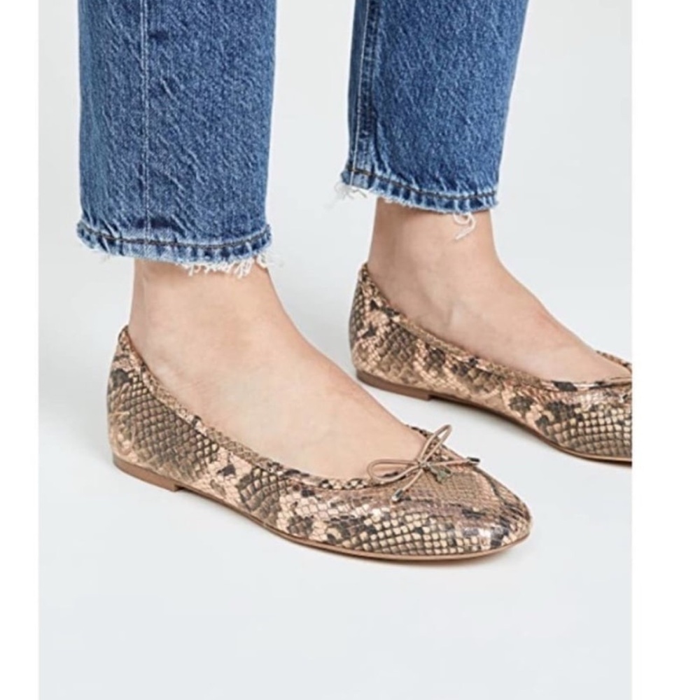 Sam Edelman Felicia leather snake skin ballet flat size 9.5